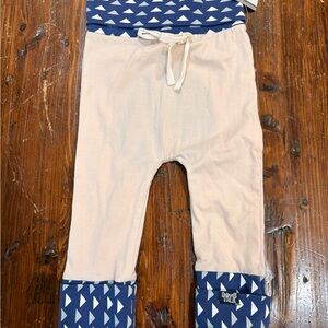 Cream and Navy Geometric Kids Pants size 6-24 Month
